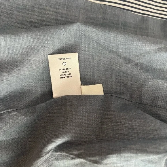 [6]Ann Taylor Navy and White Striped Cotton Blend Light Blazer - Picture 6 of 12